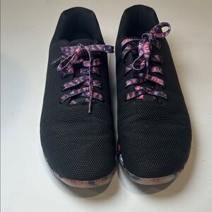 NOBULL Black Athletic Shoes with Pink Laces